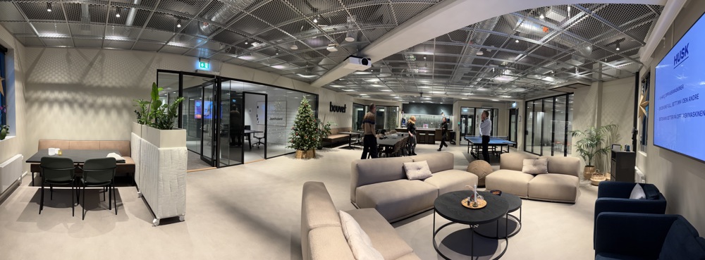 panorama, sosialsone, møbler, storskjerm